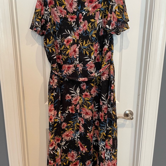 Lane Bryant Floral Black Dress - Picture 2 of 5
